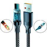 Кабель USB-A &ndash; Type-C AiXinDian 120W PD 1м чорний (дисплей)