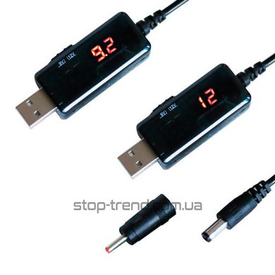 USB кабель для роутера від Повербанку з 5V на 9V чи 12V