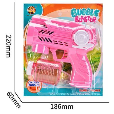 Пистолет для мыльных пузырей Bubble Gun с раствором Синий