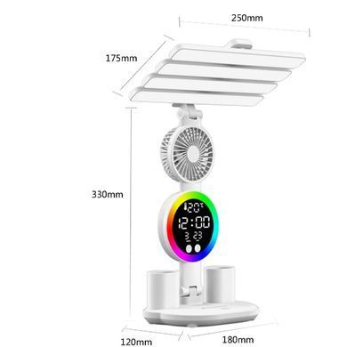 Лампа настольная LED на 4 плафона с дисплеем и аккумулятором