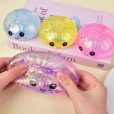 Сквиш-пельмень антистресс с глиттером Squishy Dumpling 15 см