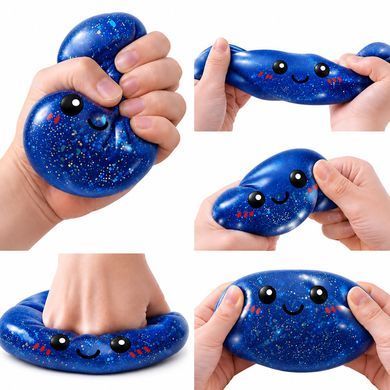 Сквиш-пельмень антистресс с глиттером Squishy Dumpling 15 см