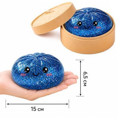 Сквиш-пельмень антистресс с глиттером Squishy Dumpling 15 см