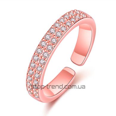 Жіноче кільце "Zirconia diamonds" Рожеве