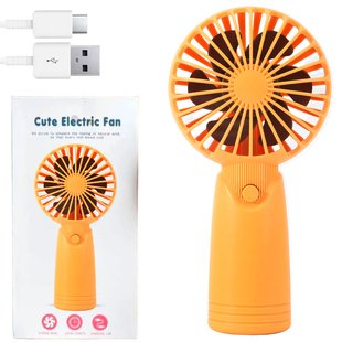 Акумуляторний міні-вентилятор USB Electric Fan Помаранчевий