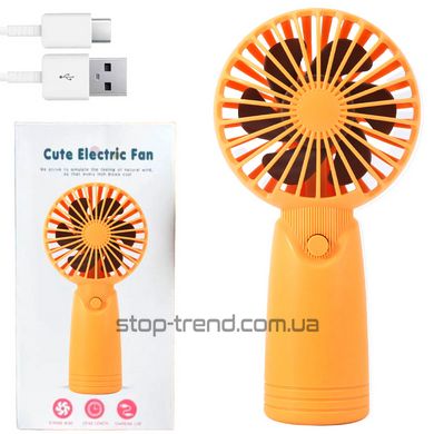 Аккумуляторный мини-вентилятор USB Electric Fan Оранжевый