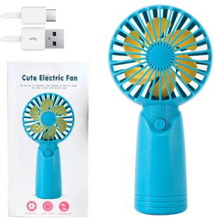 Аккумуляторный мини-вентилятор USB Electric Fan Синий