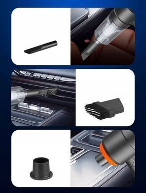 Бездротовий автомобільний порохотяг Vacuum cleaner Чорний