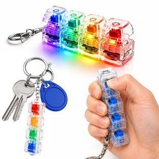 Брелок-кликер антистресс 4 клавиши с LED-подсветкой