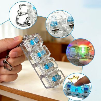 Брелок-кликер антистресс 4 клавиши с LED-подсветкой