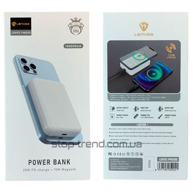 Power bank 10000 mAh LENYES PW020D повербанк 15W MagSafe