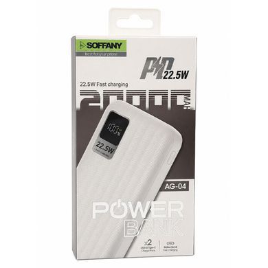Power Bank Soffany AG-04 20000 mAh повербанк 22.5W