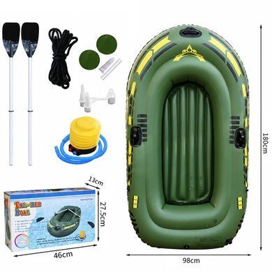 Лодка надувная JR-2200 двухместная 180&times;98 см с насосом и веслами