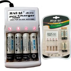 Акумуляторные батарейки с зарядкой Jiabao JB-212 AA