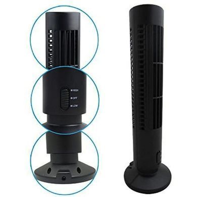 Вентилятор без лопастей аккумуляторный USB 33 см