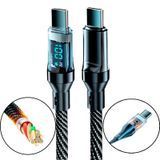 Кабель Type-C AiXinDian 100W PD 1м чорний (дисплей)
