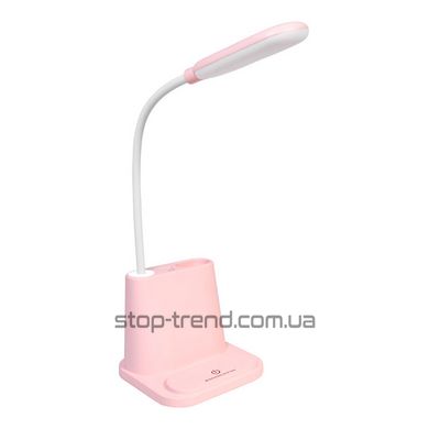 Лампа настольная светодиодная на аккумуляторе 3 в 1 PowerBank Розовая