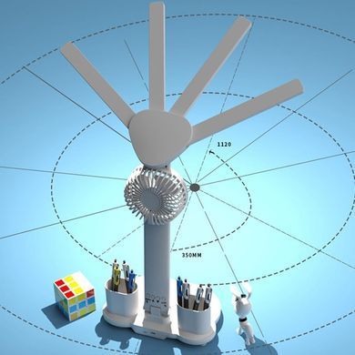 Лампа настольная LED с вентилятором и дисплеем, аккумуляторная