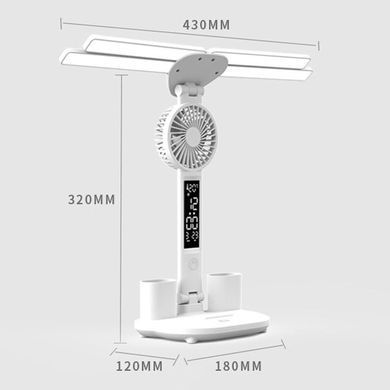 Лампа настольная LED с вентилятором и дисплеем, аккумуляторная